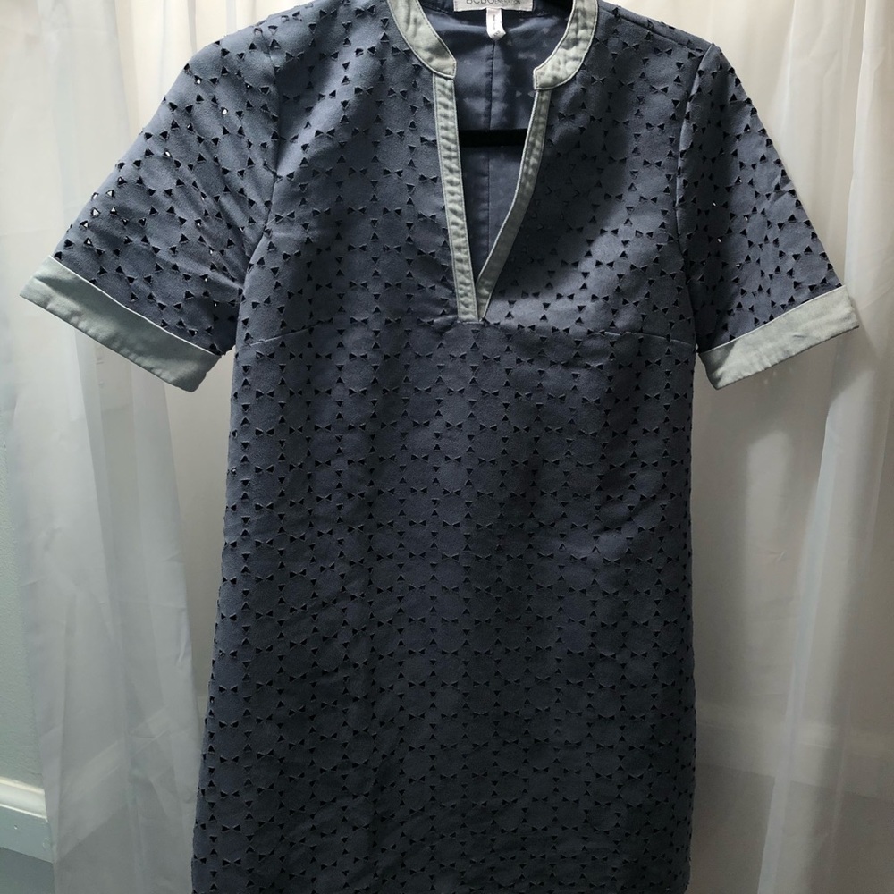 BCBG mini suede shift dress
